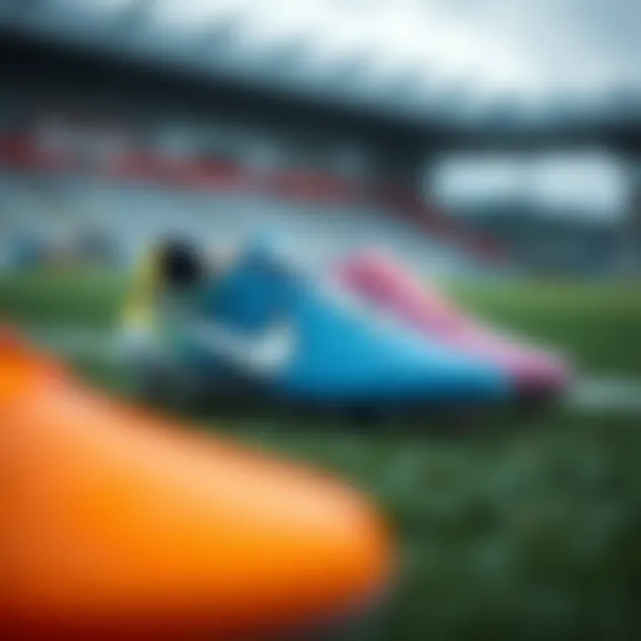 Nike children's soccer cleats in various colors