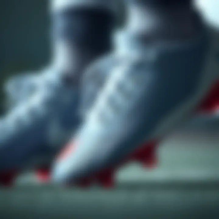 Close-up of Nike soccer cleat materials and design