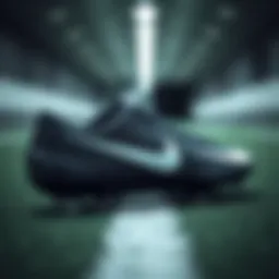 Detailed view of Nike cleats showcasing design features