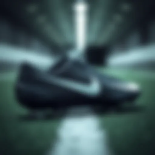 Detailed view of Nike cleats showcasing design features