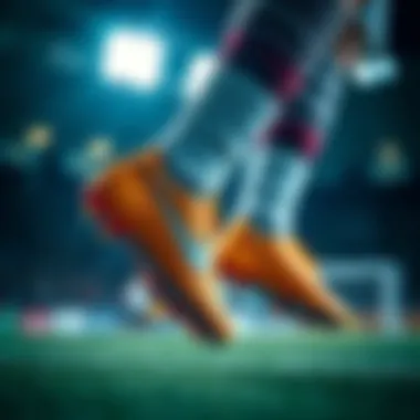 Nike Cleats in Football Match Nike cleats in action during a football match