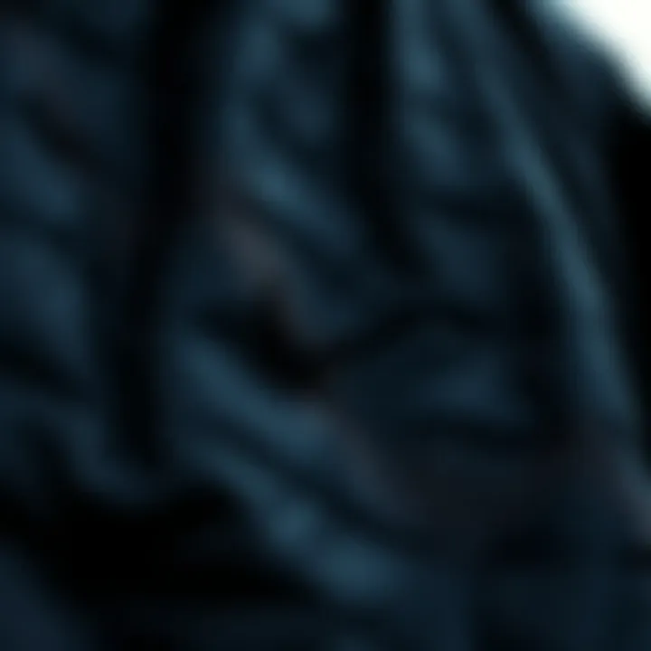 Close-up of Nike coat fabric showcasing quality and design