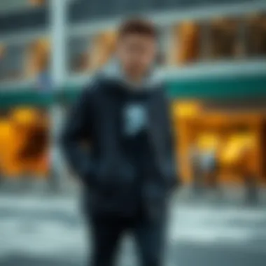 Fashionable layering with Nike coat and casual attire