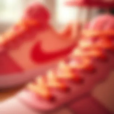 Close-up of the premium materials used in Nike Court Borough Pembe