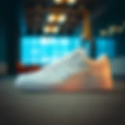 Stylish Nike Court Borough Pembe sneakers displayed on a modern backdrop