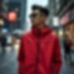 Stylish Nike Galatasaray jacket showcased in urban setting