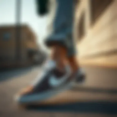 Fashionable outfit paired with Nike Blazer shoes