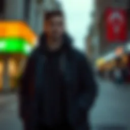 Stylish Nike long coat displayed in an urban setting