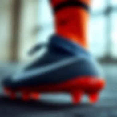 Close-up view of the technical features of Nike Mercurial Superfly Mavi