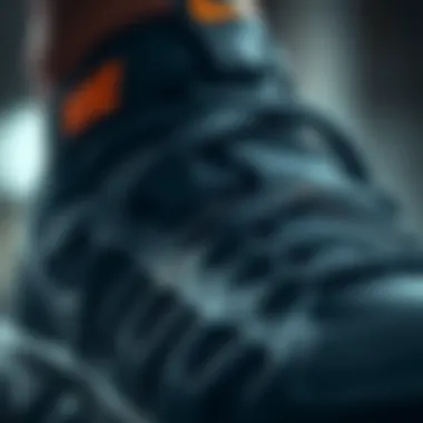 Close-up of Nike Metcon detailing highlighting its unique design elements