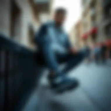 Stylish outfit featuring Nike Metcon shoes in an urban setting