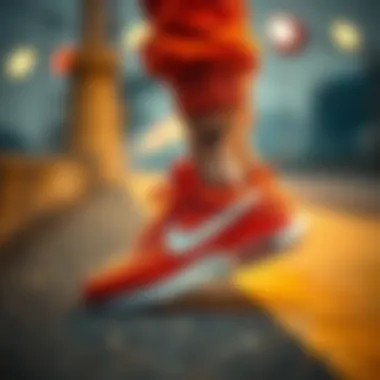 Fashion Versatility with Nike Orange Shoes Stylish outfit featuring Nike orange sports shoes, illustrating fashion versatility