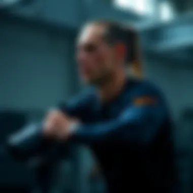 Athlete wearing Nike Pro long-sleeve during an intense workout