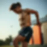 Dynamic athlete showcasing Nike shorts during a workout session