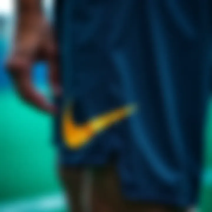 Innovative Fabric Technology in Nike Shorts Close-up view of Nike shorts detailing and fabric technology