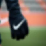 Stylish Design of Nike Black Gloves Stylish black gloves designed for sports enthusiasts
