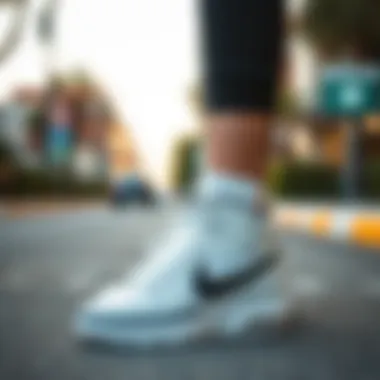 Chic Athleisure Combination Nike sneakers paired with stylish athleisure wear for a chic look