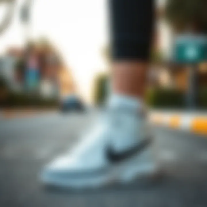 Chic Athleisure Combination Nike sneakers paired with stylish athleisure wear for a chic look