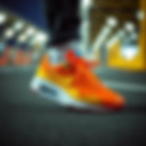 Vibrant Nike Sneaker Elegance Elegant Nike sneaker design featuring vibrant colors and modern aesthetics