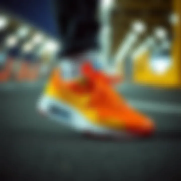 Vibrant Nike Sneaker Elegance Elegant Nike sneaker design featuring vibrant colors and modern aesthetics