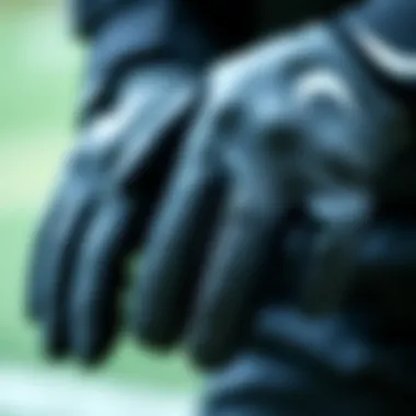 Close-up of Nike gloves showcasing material quality