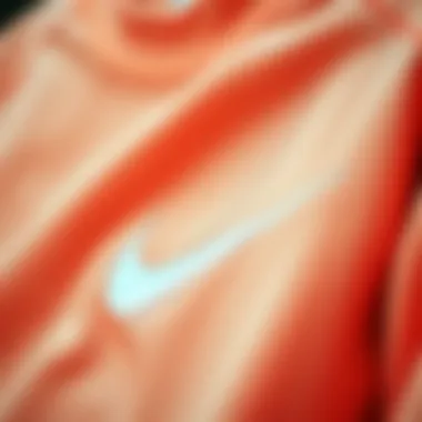 Close-up of high-quality fabric used in Nike sweatshirts.