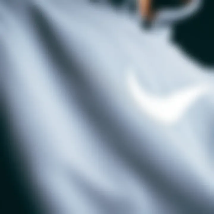 Close-up of the fabric texture of a Nike sweatshirt, highlighting quality and comfort