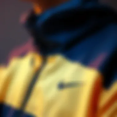 Close-up of the design details of Nike Tech tracksuit