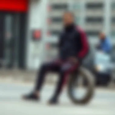 Stylish Nike Tech tracksuit in an urban setting