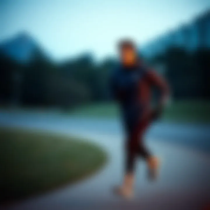 Athlete wearing Nike Therma Fit jacket during an outdoor workout.