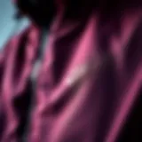 Close-up view of Nike Therma Fit jacket fabric showcasing its innovative material.