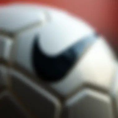 Close-Up of Nike Tiempo Legend 9 Design Close-up view showcasing the unique design and texture of the Nike Tiempo Legend 9 Club MG