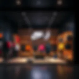 A modern Nike store interior showcasing innovative sports apparel and footwear