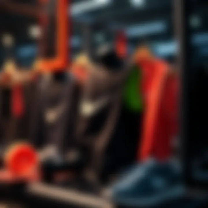 Collection of Nike vests displayed with fashion accessories