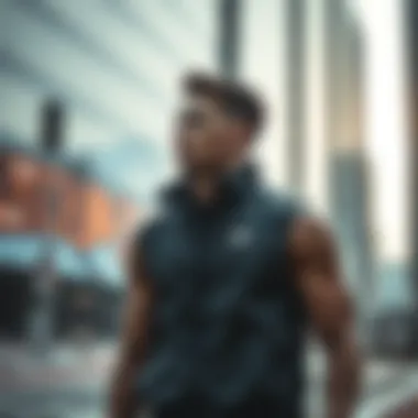 Athlete showcasing a Nike vest in an urban setting