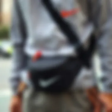 Different styling options with Nike waist bag