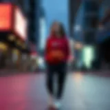 Stylish Nike waist bag in an urban setting