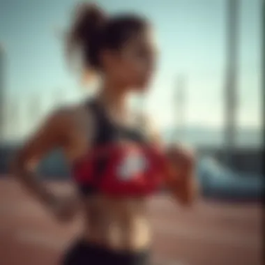 Athlete wearing Nike waist bag during a workout