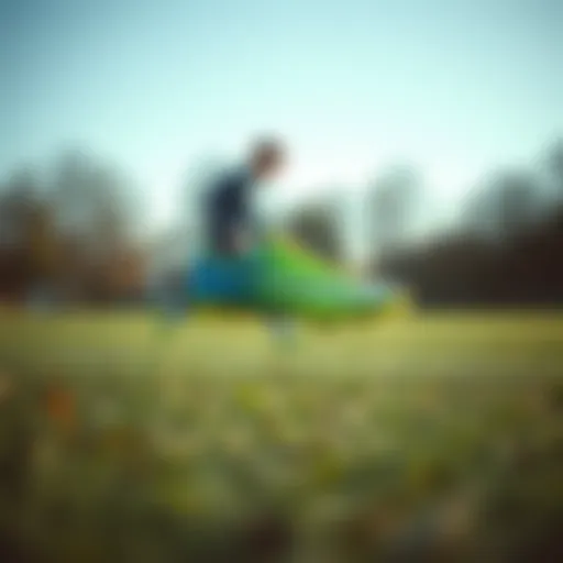 Dynamic action shot showcasing the Nike Zoom Mercurial Vapor 15 Elite FG on the field