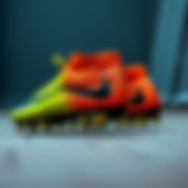 Stylish presentation of Nike Zoom Mercurial Vapor 15 Elite FG footwear on various surfaces