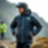 North Face Thermoball jacket showcasing its sleek design in an outdoor setting