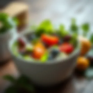 A vibrant salad bowl representing nutritious eating habits.