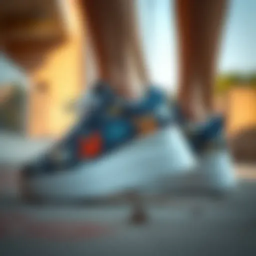 Elegant Platform Sneakers Design Elegant design of platform sneakers showcasing unique patterns