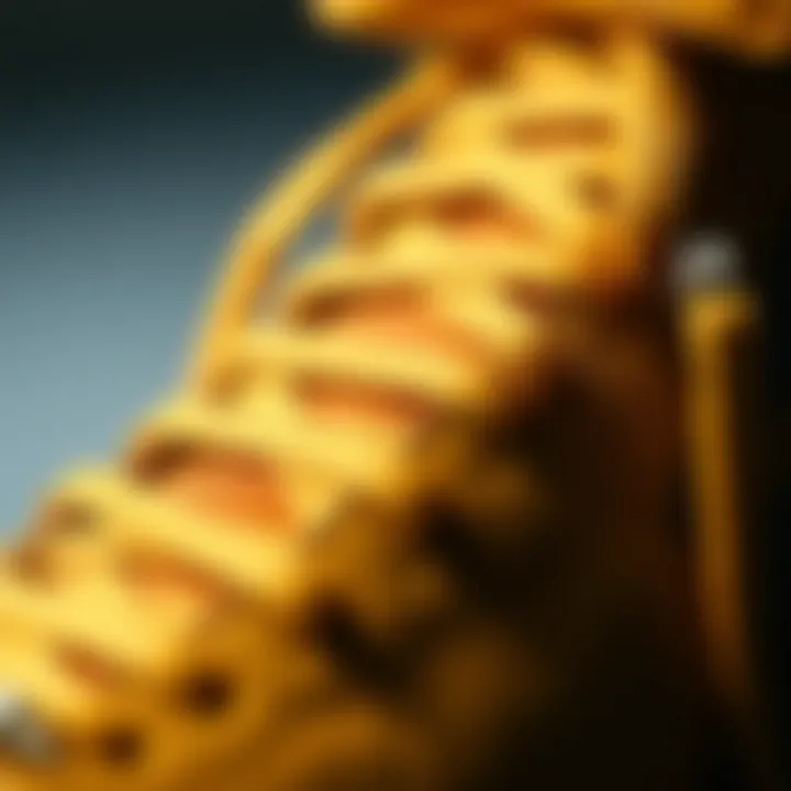 Close-up of premium material used in shoe design