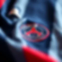 Close-up of Paris Saint-Germain's new jersey fabric showcasing its premium quality.
