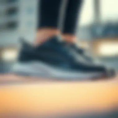 Close-up of Puma Anzarun Lite women's shoes showcasing design details