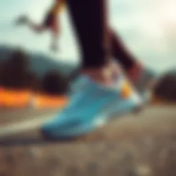 Dynamic view of Puma Anzarun Lite women's athletic shoes in action