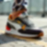 Stylish Puma Caven Retro sneakers showcasing design details