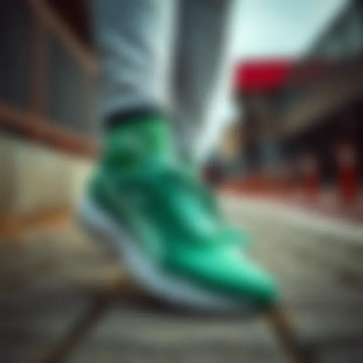 Stylish Outfit with Green Puma Sneakers Stylish outfit combination featuring green Puma sneakers