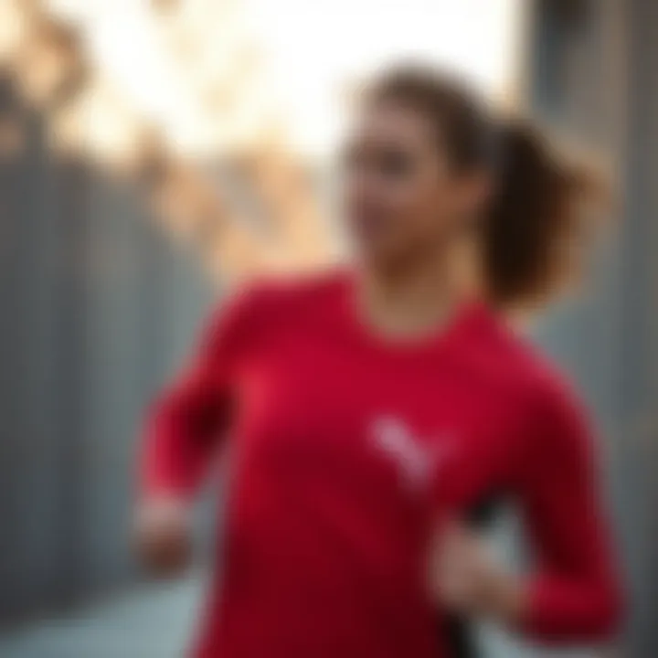 Athlete wearing Puma top during training